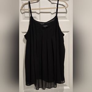 ✔️ Lane Bryant Black Chiffon Layered Camisole